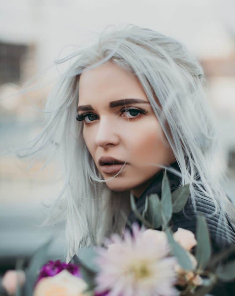 silver hair lady