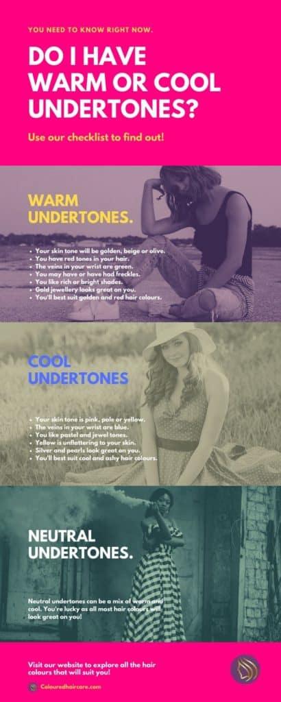 cool or warm skin tones infographic