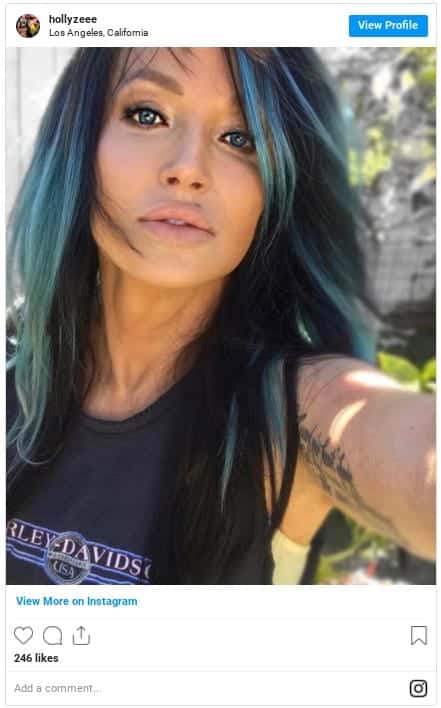 metallic blue hair color instagram