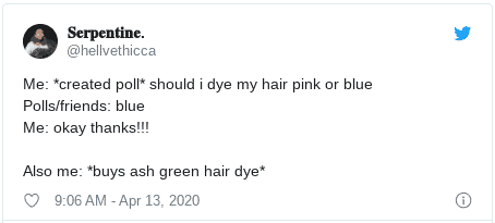 funny hair dye tweet