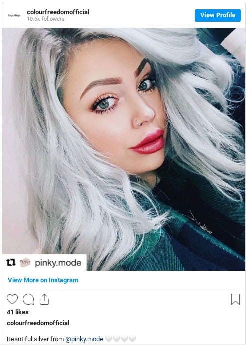silver hair color instagram