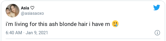 tweet about ash blonde hair colors