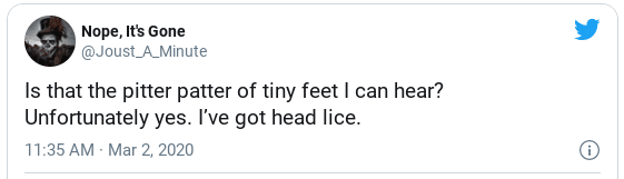 tweet about head lice