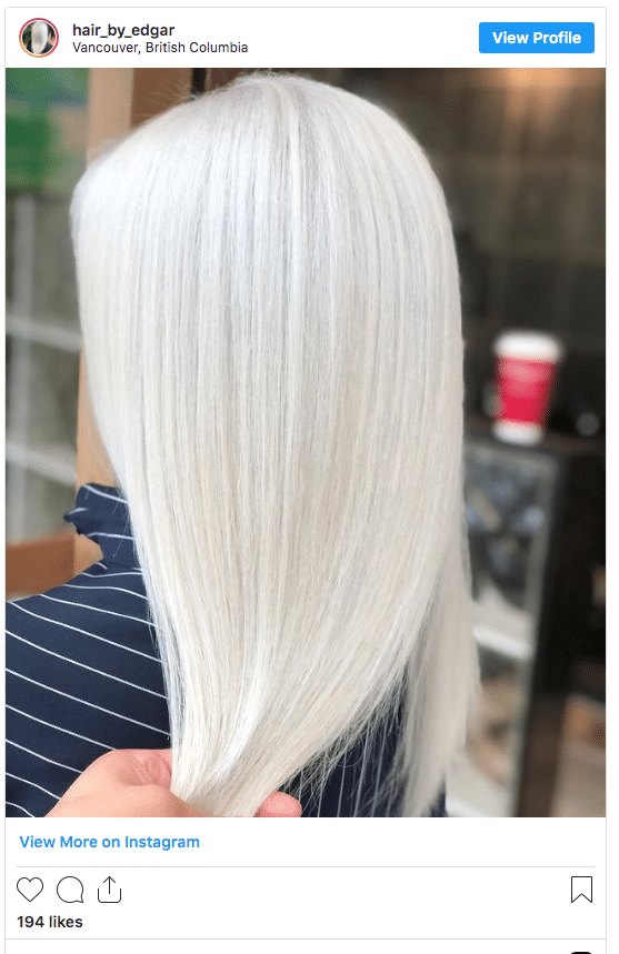 ice white hair color ideas instagram