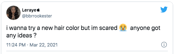 funny hair color tweet
