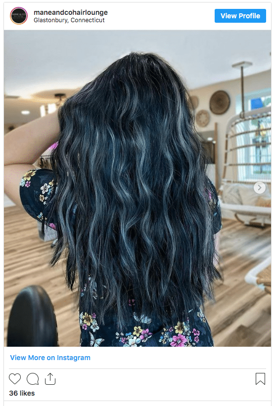 Black hair with highlights | 10 stunning hair color ideas.