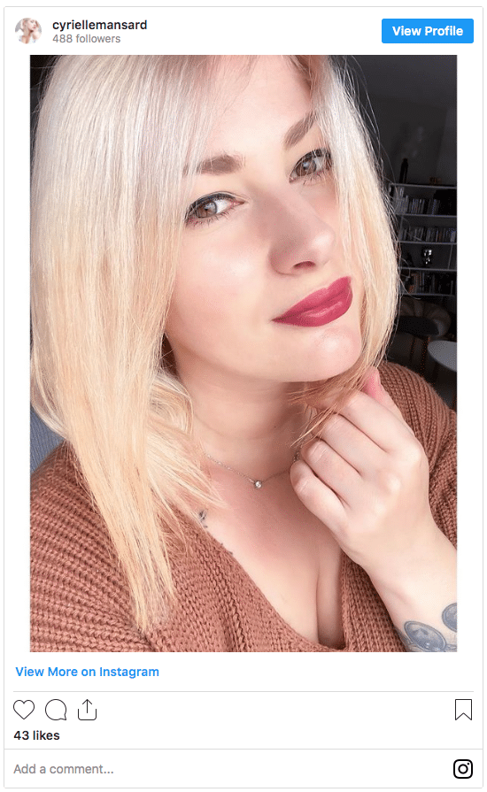 Platinum blonde hair  instagram post