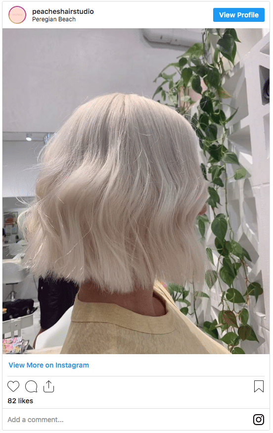 bleach wash hair platinum color instagram post