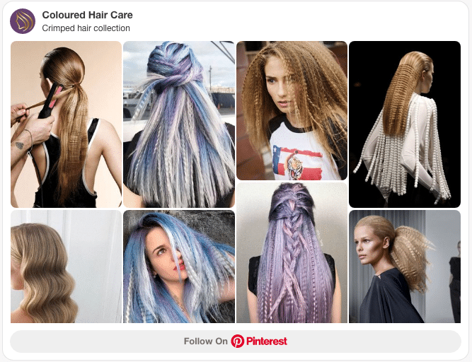 crimped hair collection pinterest board