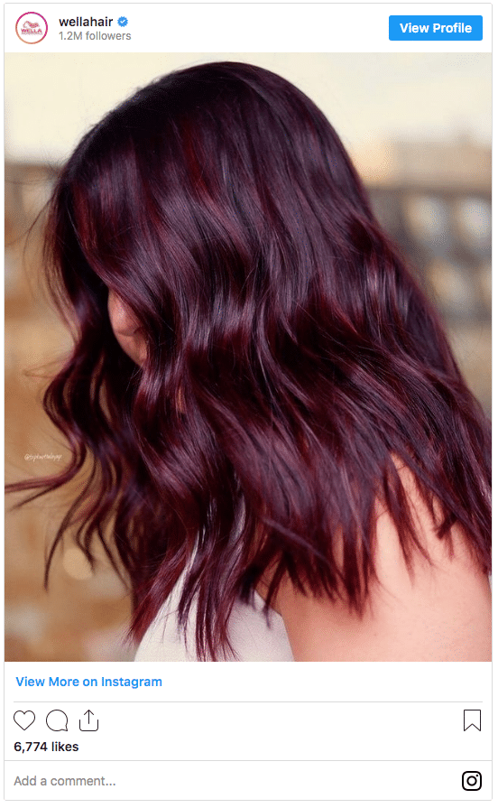 dark burgundy red hair color
