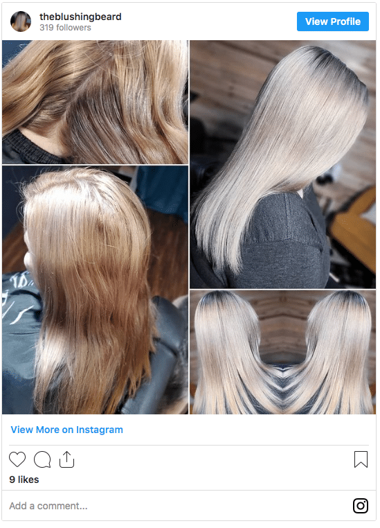 bleached washed hair before and after instagram post