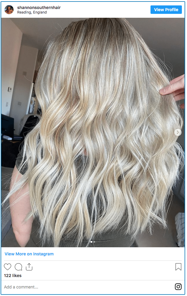 ash blonde hair color instagram post