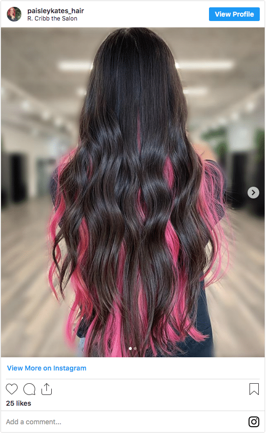 Peekaboo hair color | How to get the under hair dye trend.