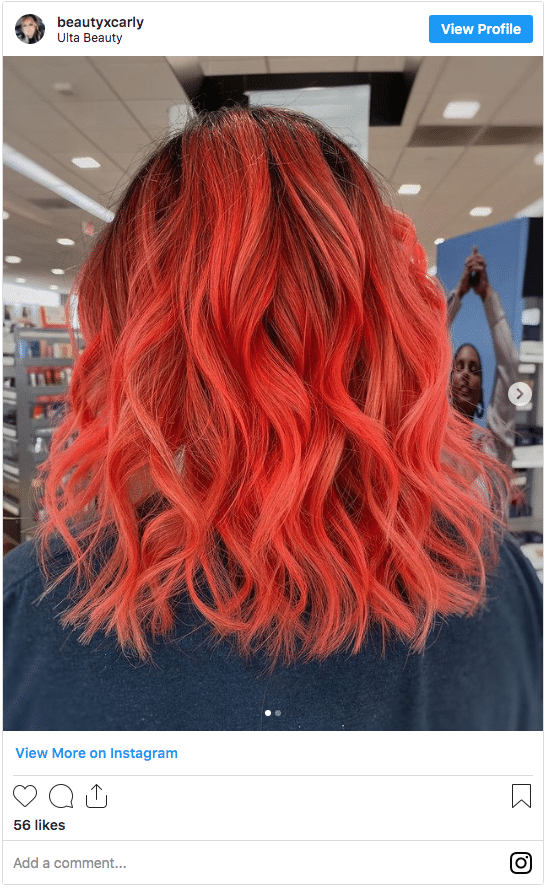 orange-red neon peach color instagram