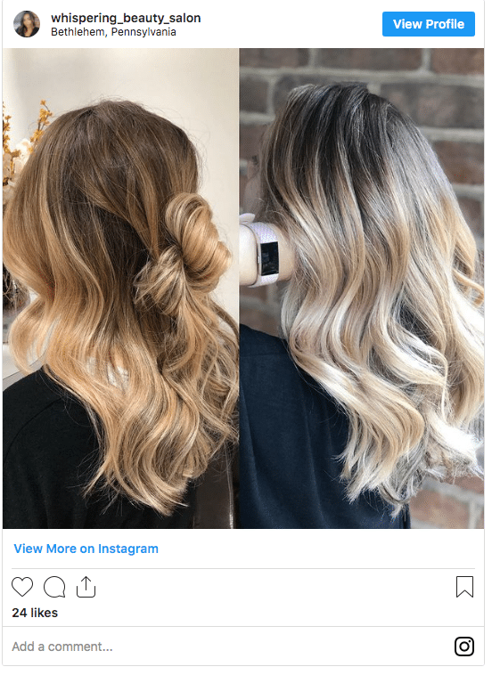 before and after hair color theory instagram