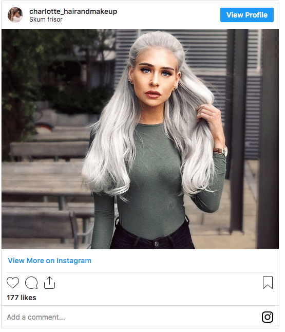silver grey hair instagram post