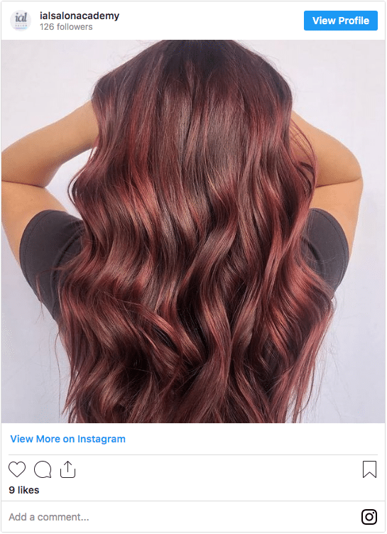 chocolate cherry brown hair color instagram