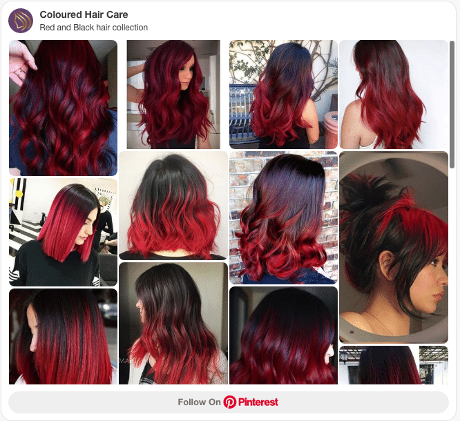 black and red hair color collection pinterest board