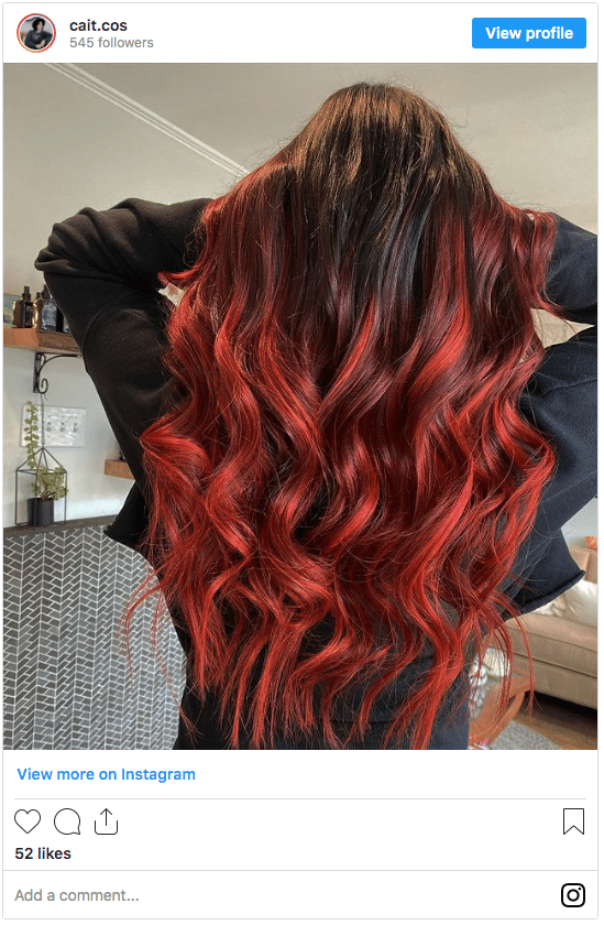 balayage hair color instagram post