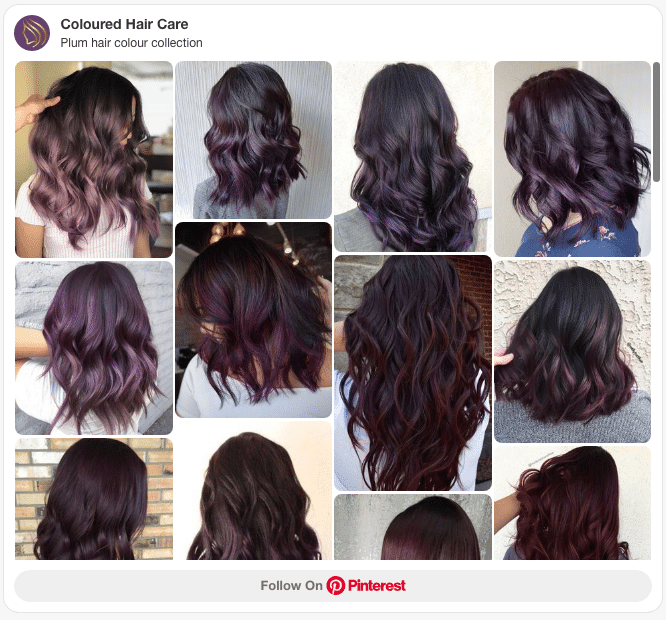 plum color hair pinterest board