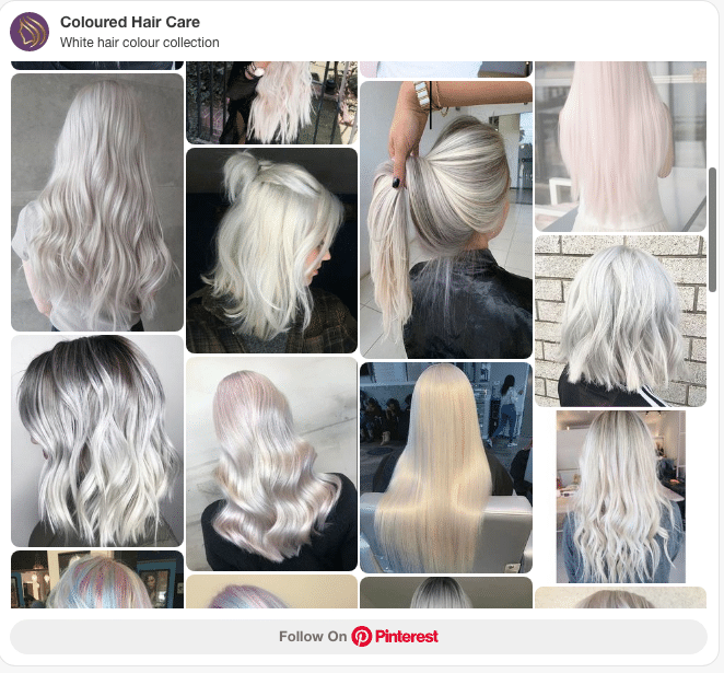 white hair color collection pinterest board