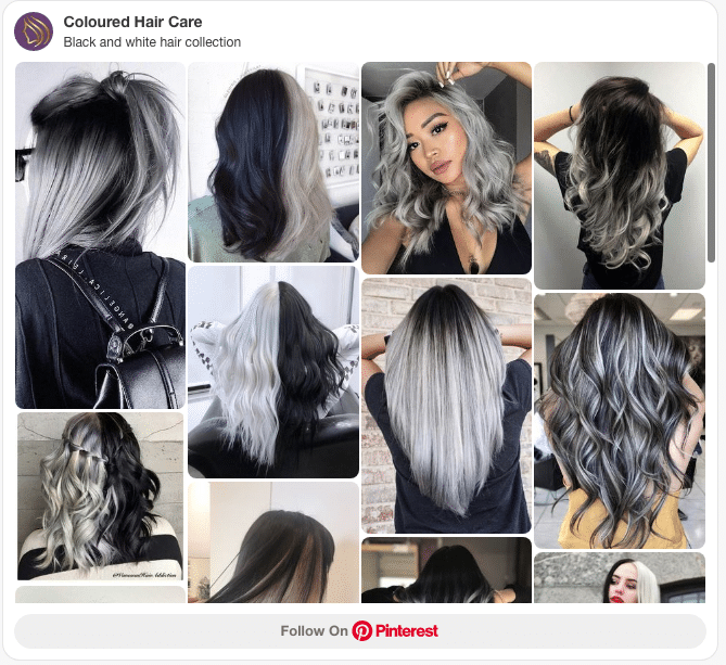 black and white hair color collection pinterest board