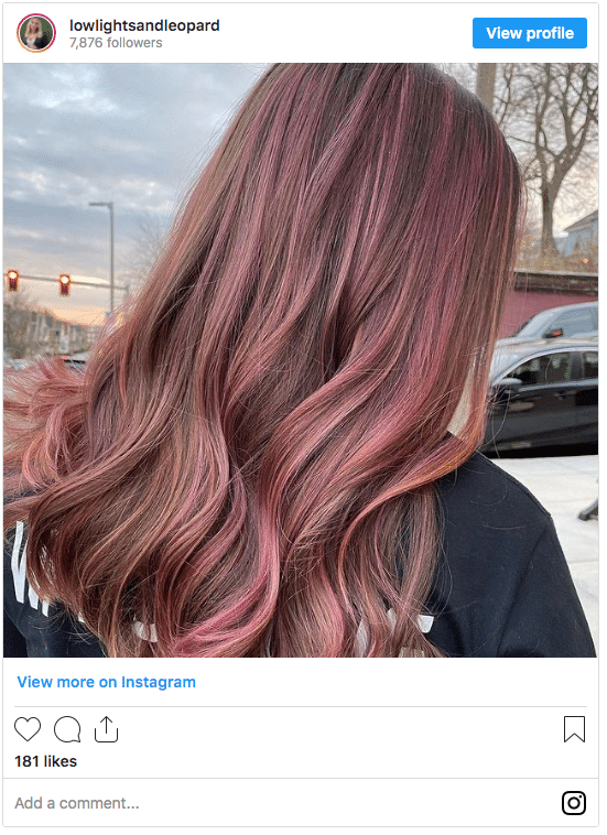 Brown hair with pink highlights | How to get the on-trend look.