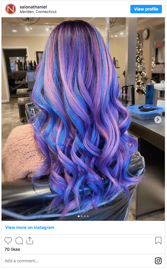 balayage hair color instagram post
