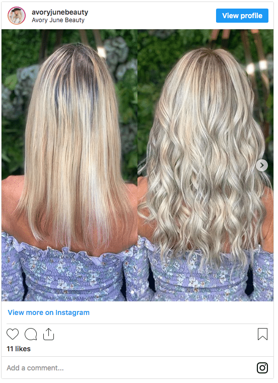 blonde hair extensions before and after instagram