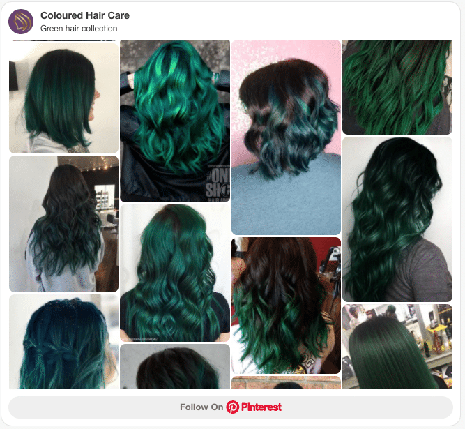 black and green hair pinterest board
