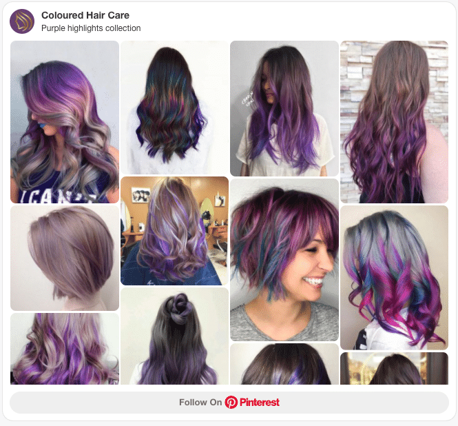 purple highlights collection pinterest board