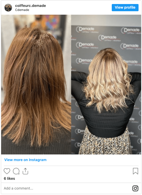 bleach hair before and after color instagram post