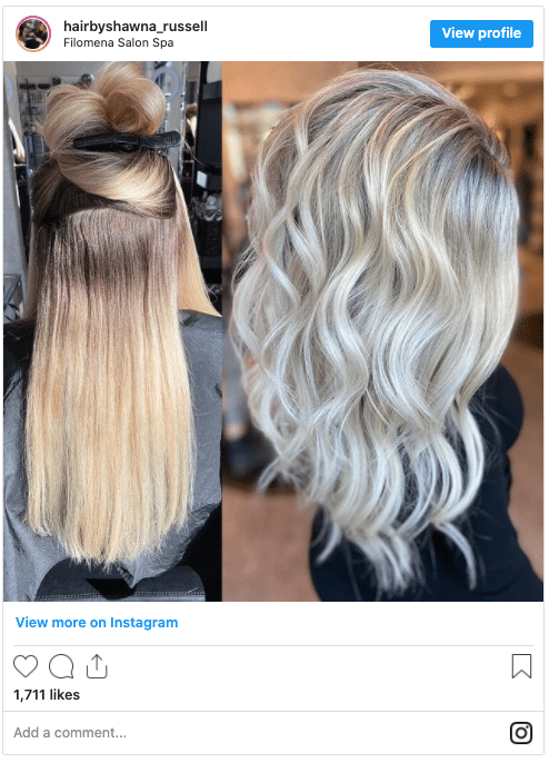 wet balayage hair color technique instagram post