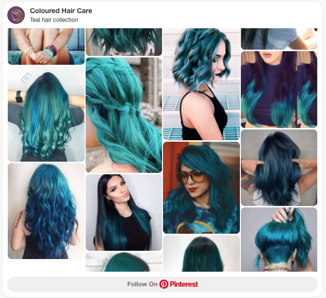 teal hair color collection pinterest board