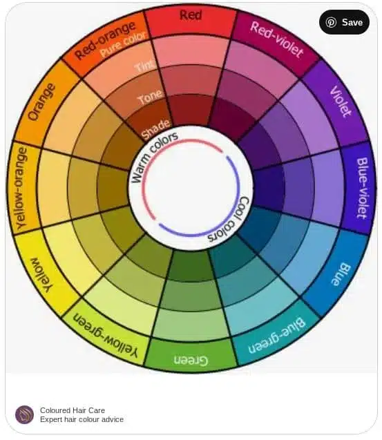 hair color wheel color theory