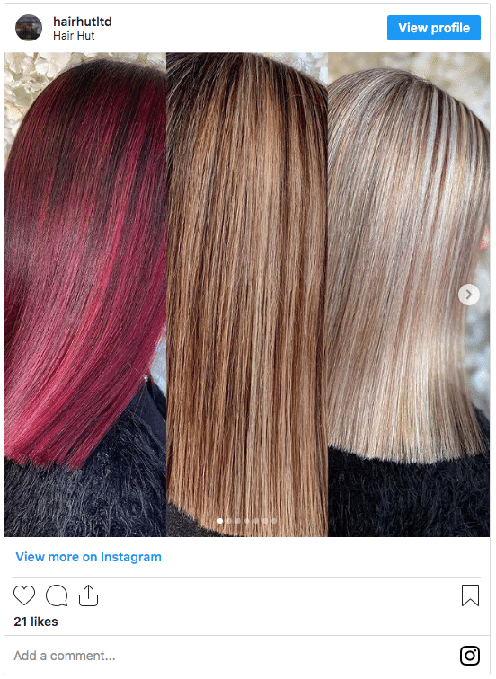 dark red hair color to light blonde instagram post