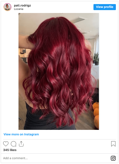 cherry hair color instagram post