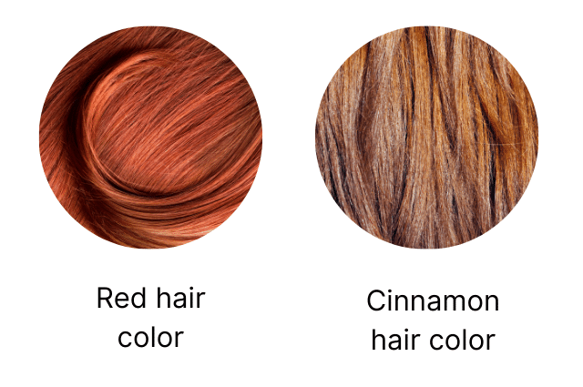 red hair vs cinnamon colour