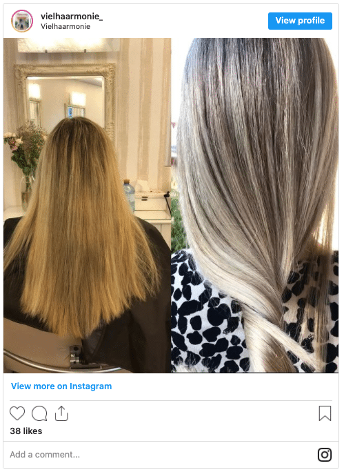 bleach hair colour instagram post