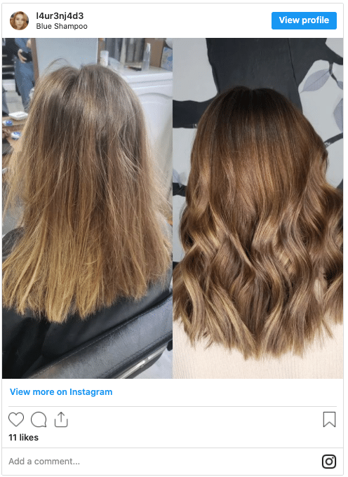 brassy hair before and after