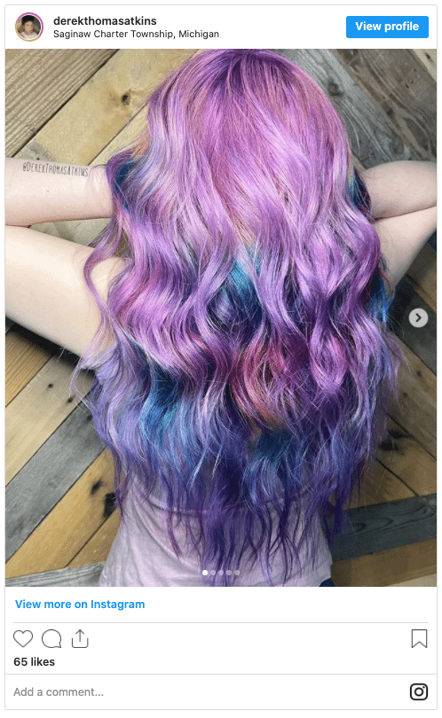 mermaid hair instagram post