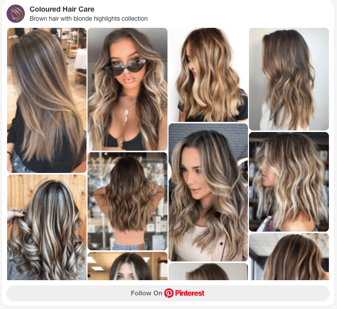 brown hair with blonde highlights pinterest board