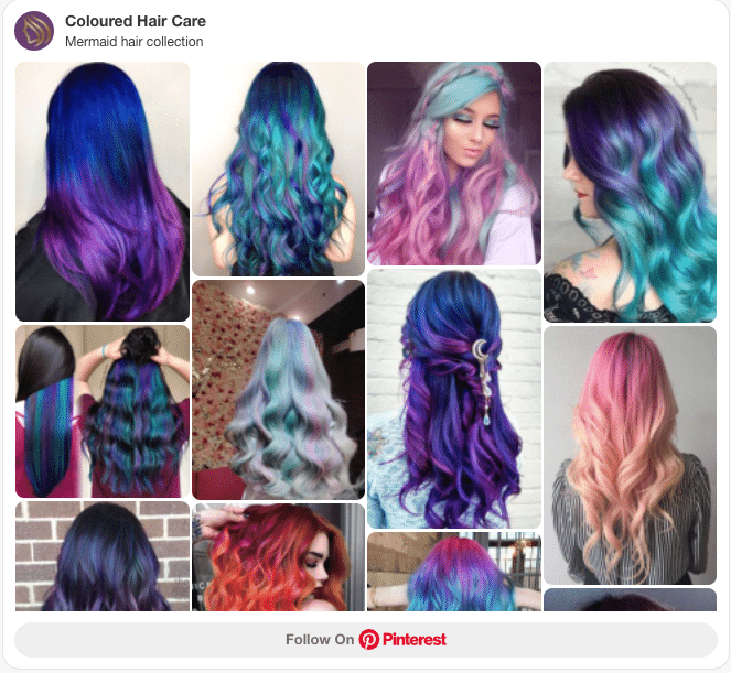 mermaid hair color collection pinterest board