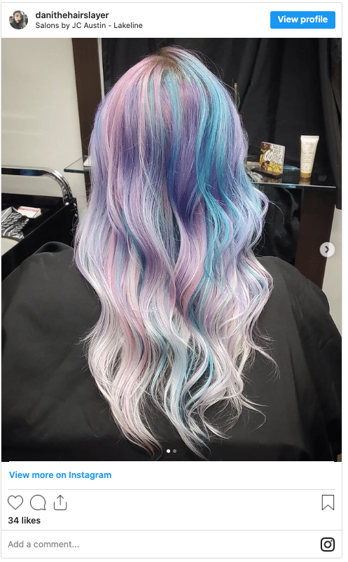 pastel waves colour instagram post