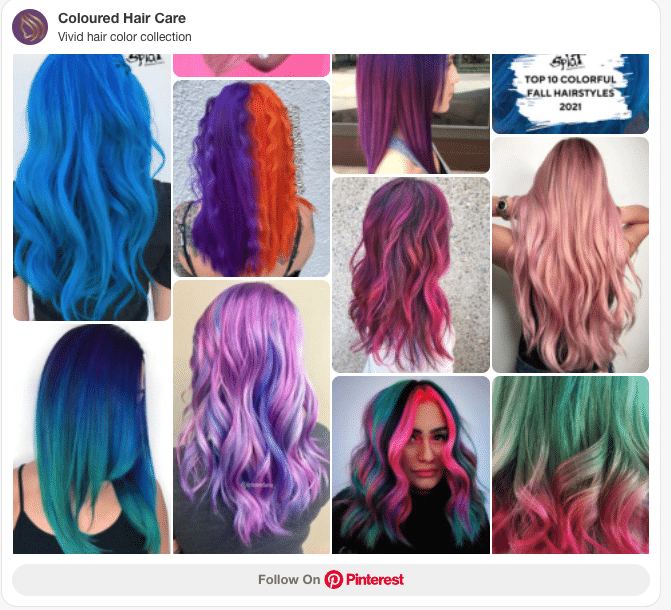 what color should I dye my hair quiz vivid colors pinterest board