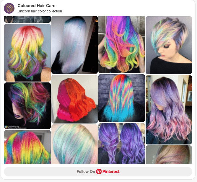 unicorn hair color ideas pinterest board