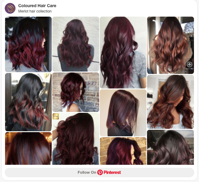 Merlot hair color | How to get the red wine hue.