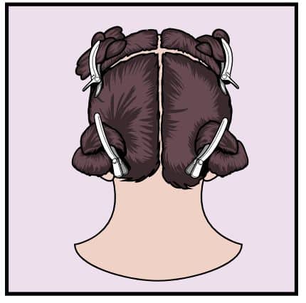 How to section hair for dying step-by-step - with pictures.