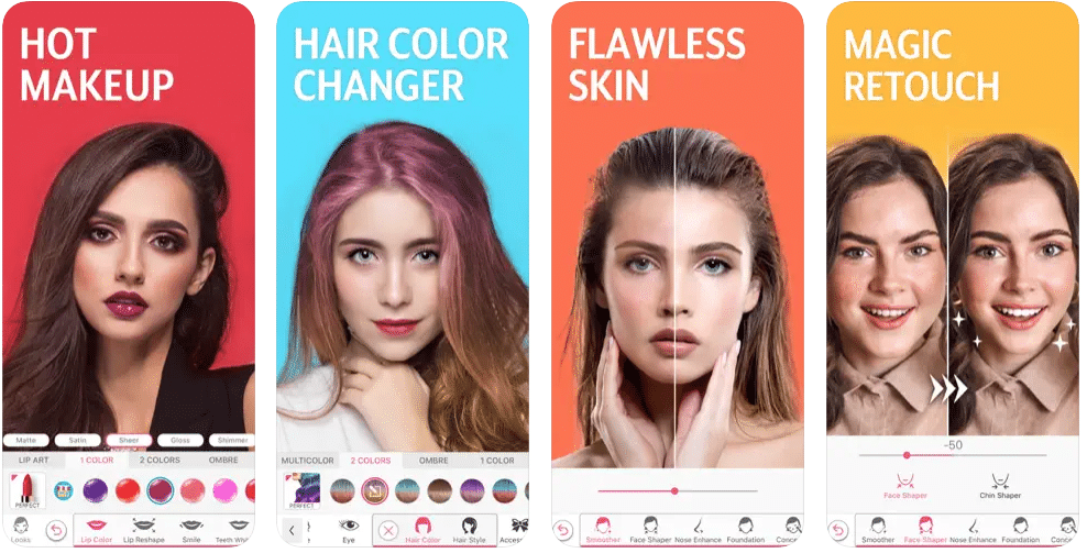 you cam selfie editor to change hair color