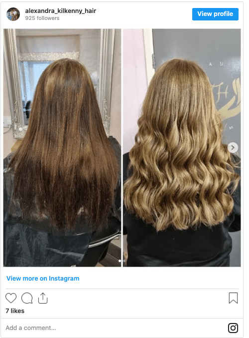 bleach hair before nad after instagram post